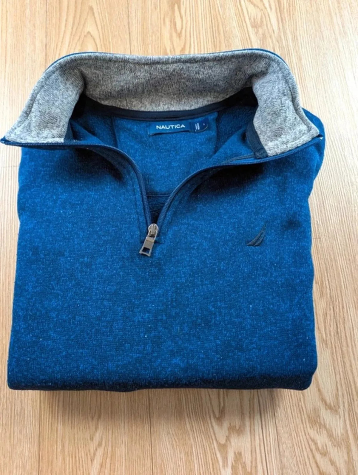 Polaire Nautica col zippé bleu marine preppy L