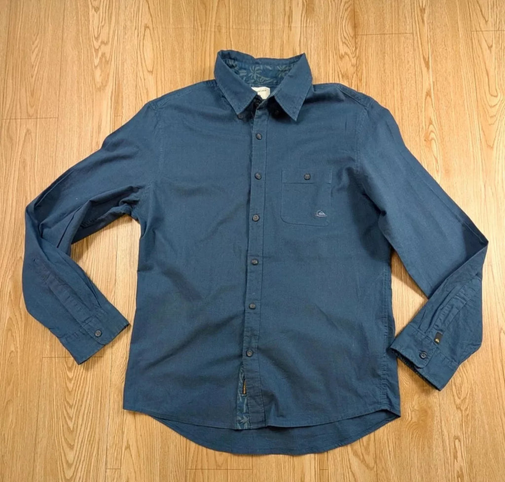 Chemise Quiksilver Modern Fit bleu pétrole coton S