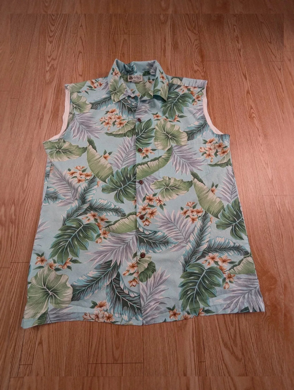 Chemise Aloha Republic vintage sans manches motif tropical M