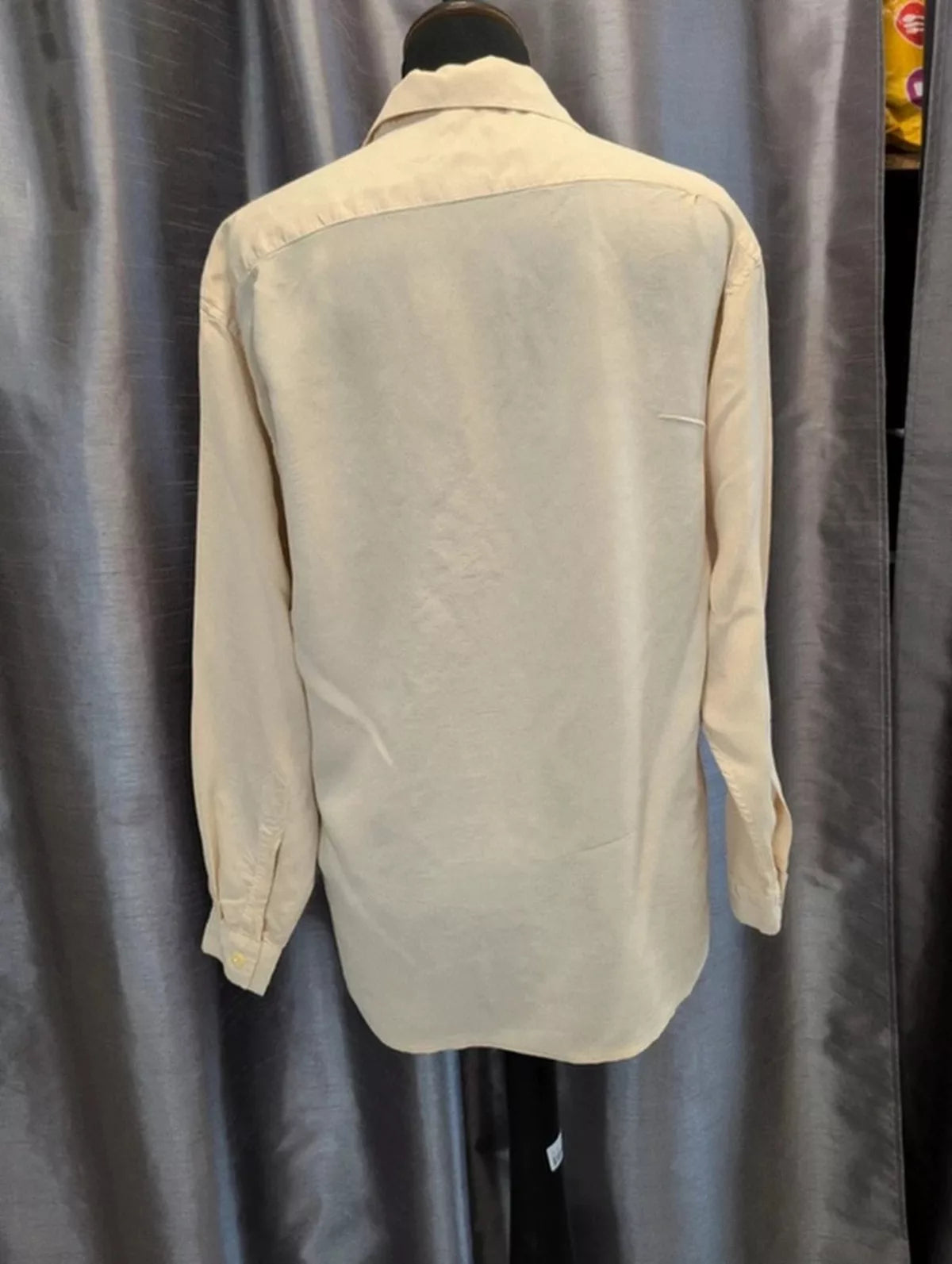 Chemise La Soie vintage 70s crème double poche M