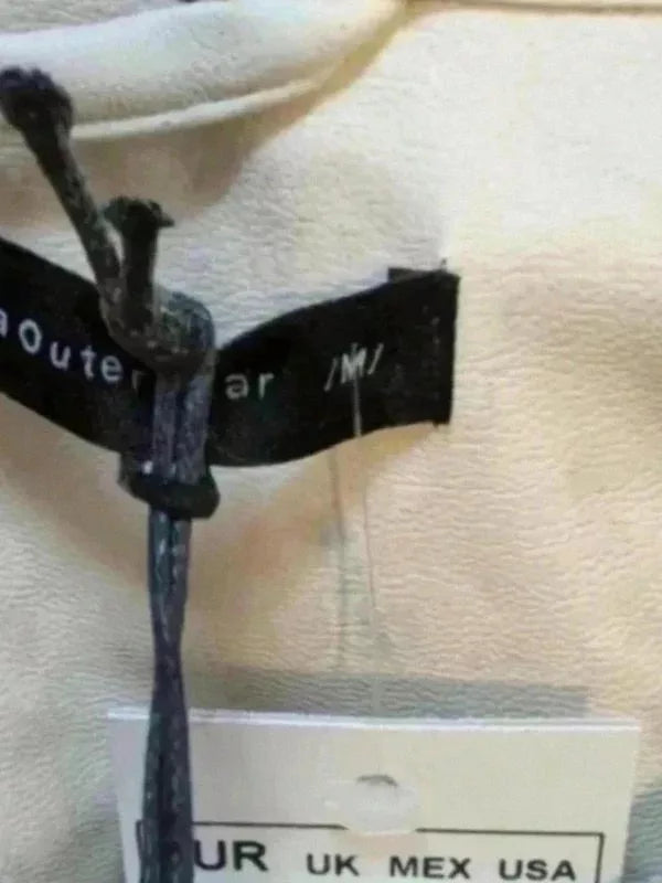 Blouson biker Shana crème simili cuir neuf étiquette M