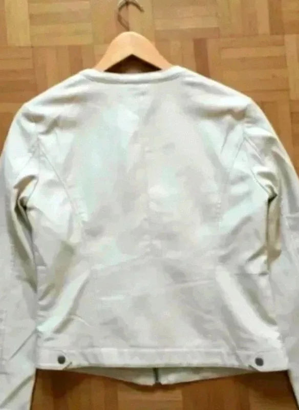 Blouson biker Shana crème simili cuir neuf étiquette M