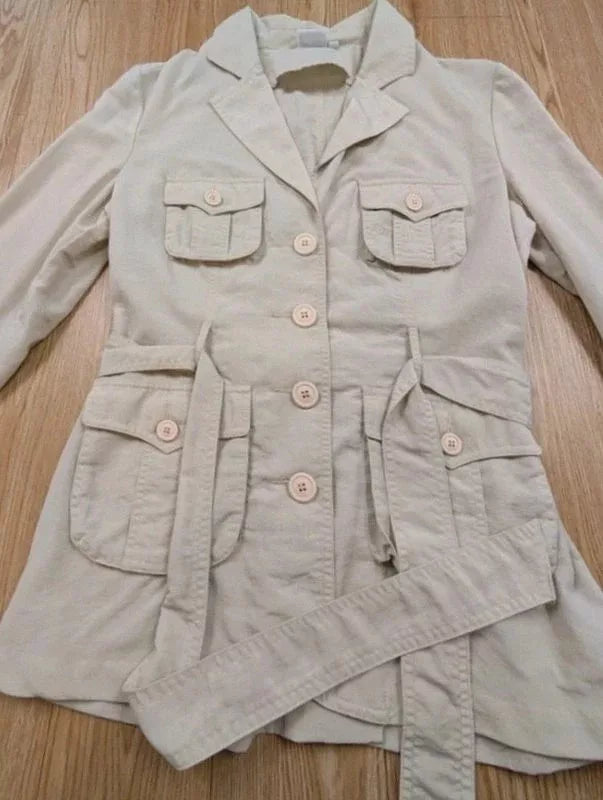 Veste saharienne Together beige 4 poches ceinturée M