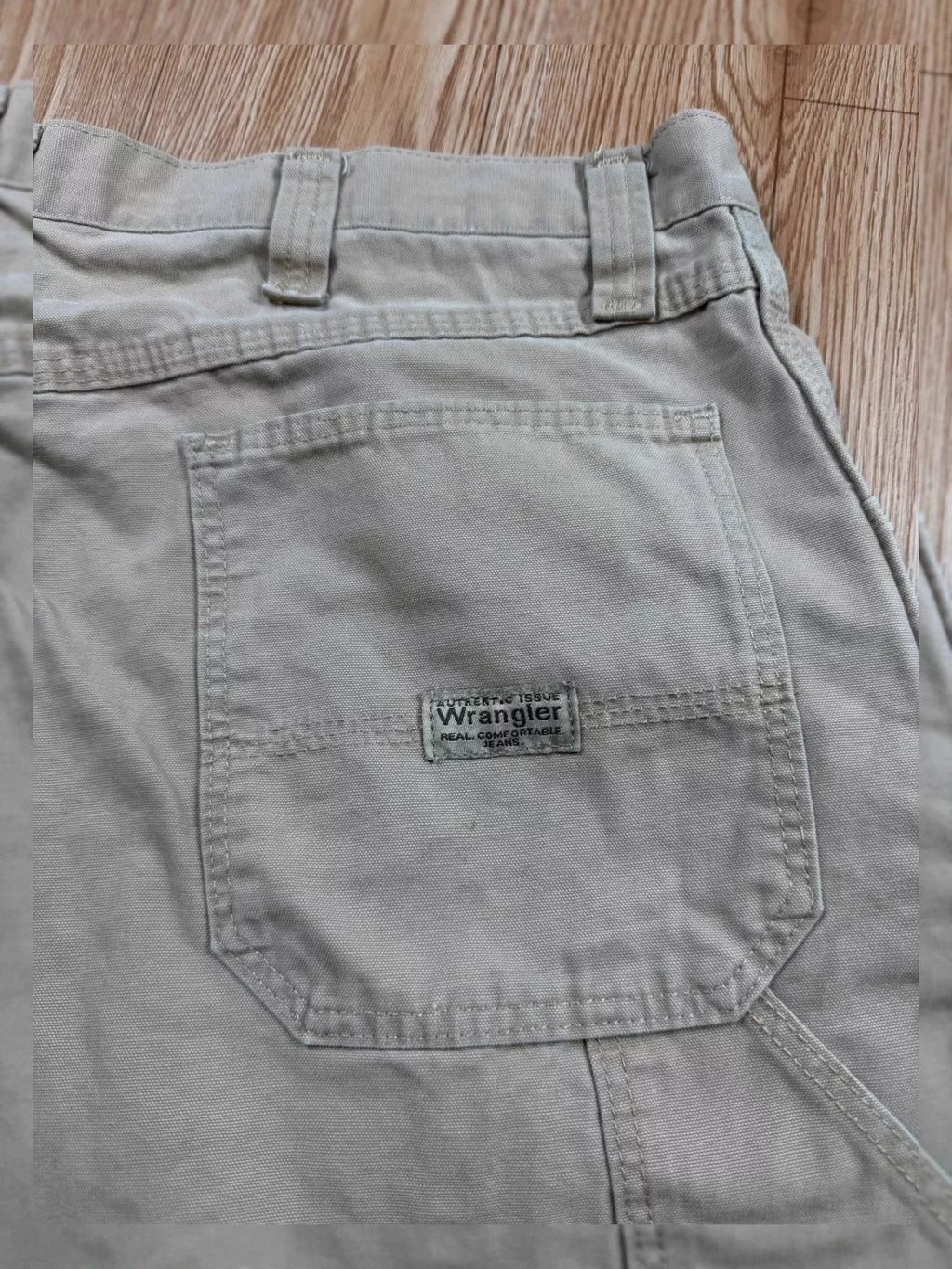 Short Wrangler carpenter beige coton vintage XXL