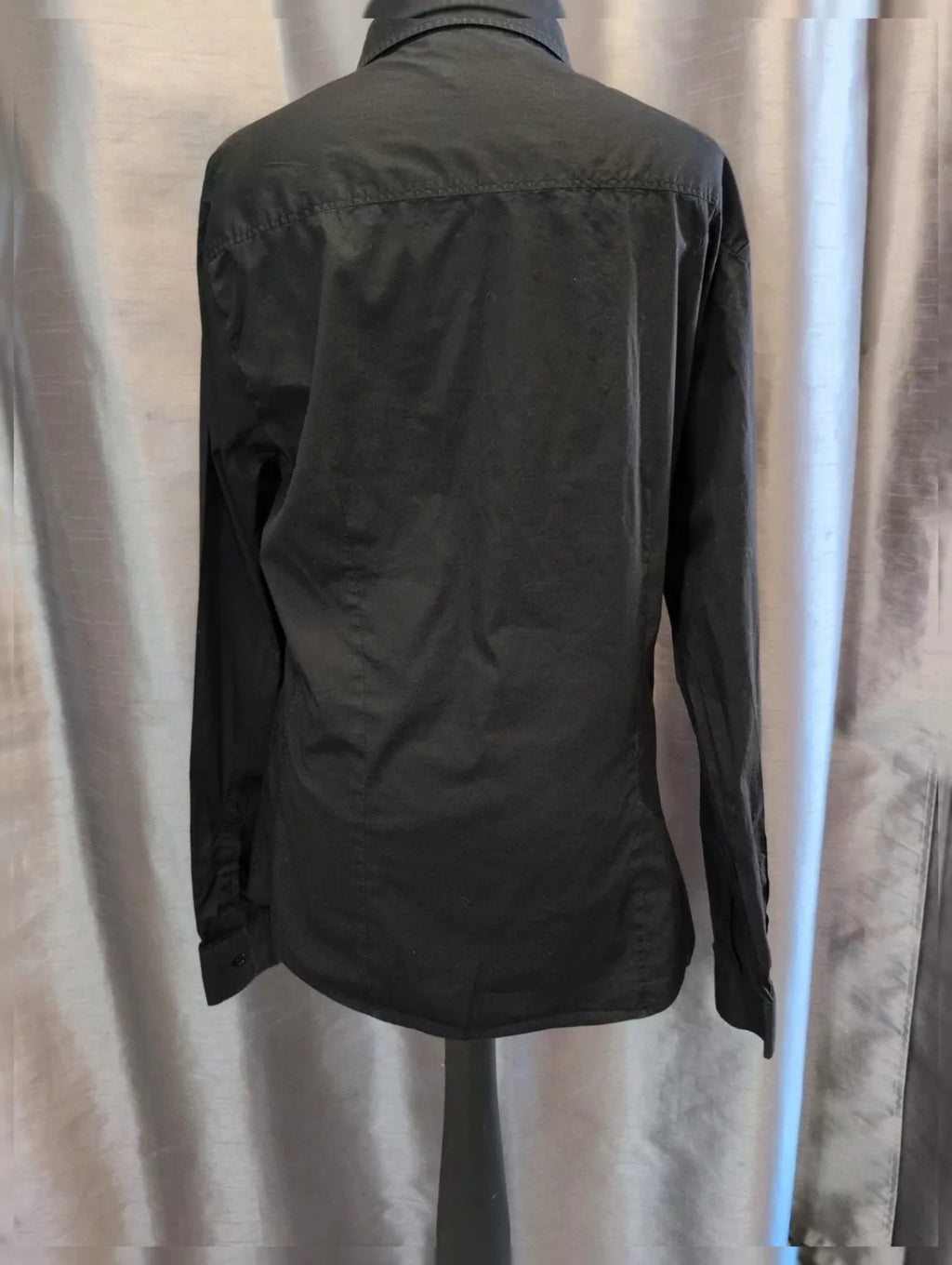 Chemise Versace Jeans noire logo strass Y2K années 2000 M