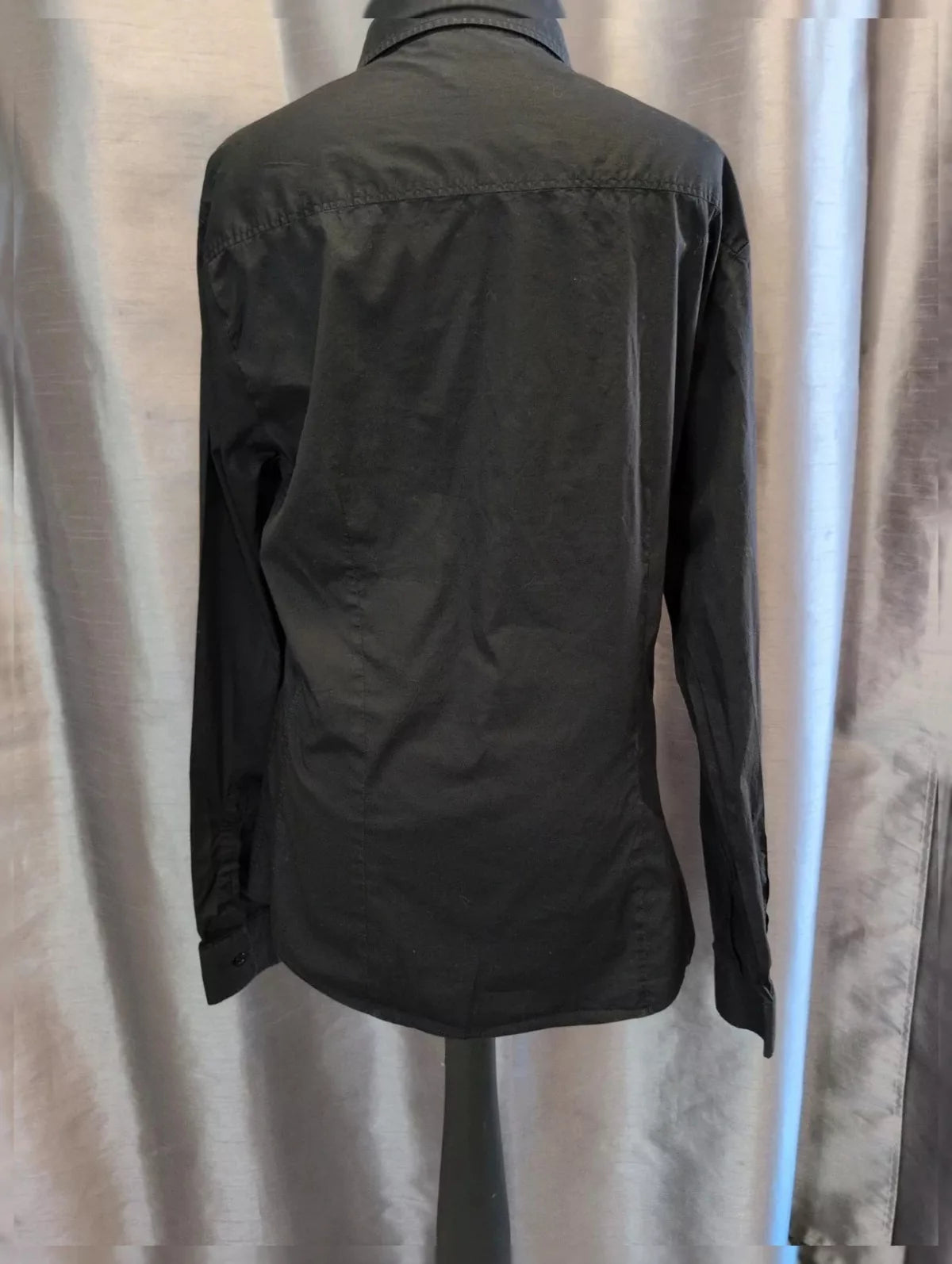 Chemise Versace Jeans noire logo strass Y2K années 2000 M