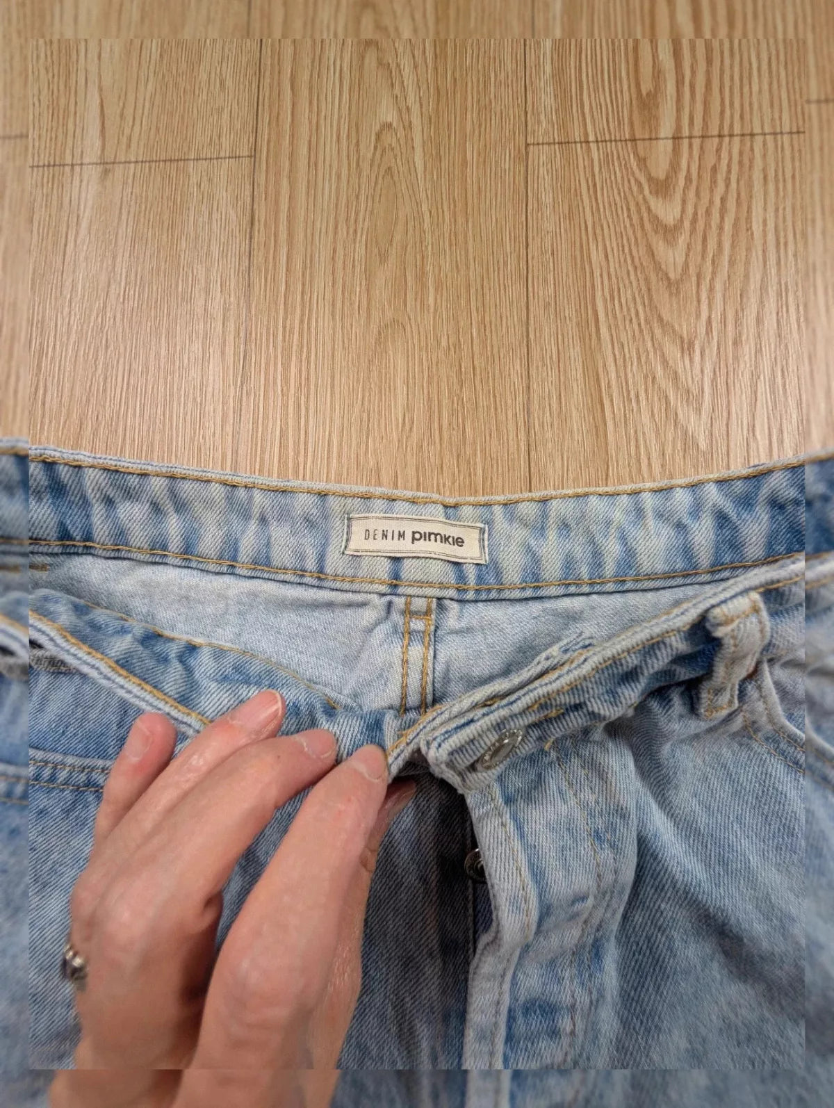 Short jean Pimkie taille haute bleu clair vintage Y2K 38