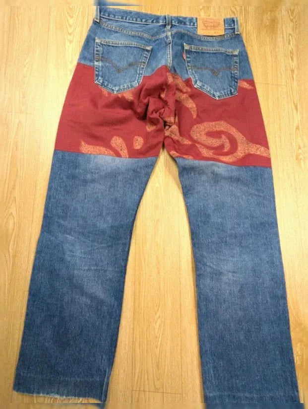 Jean Levi's 517 bootcut reworké patchwork vintage 90s W36