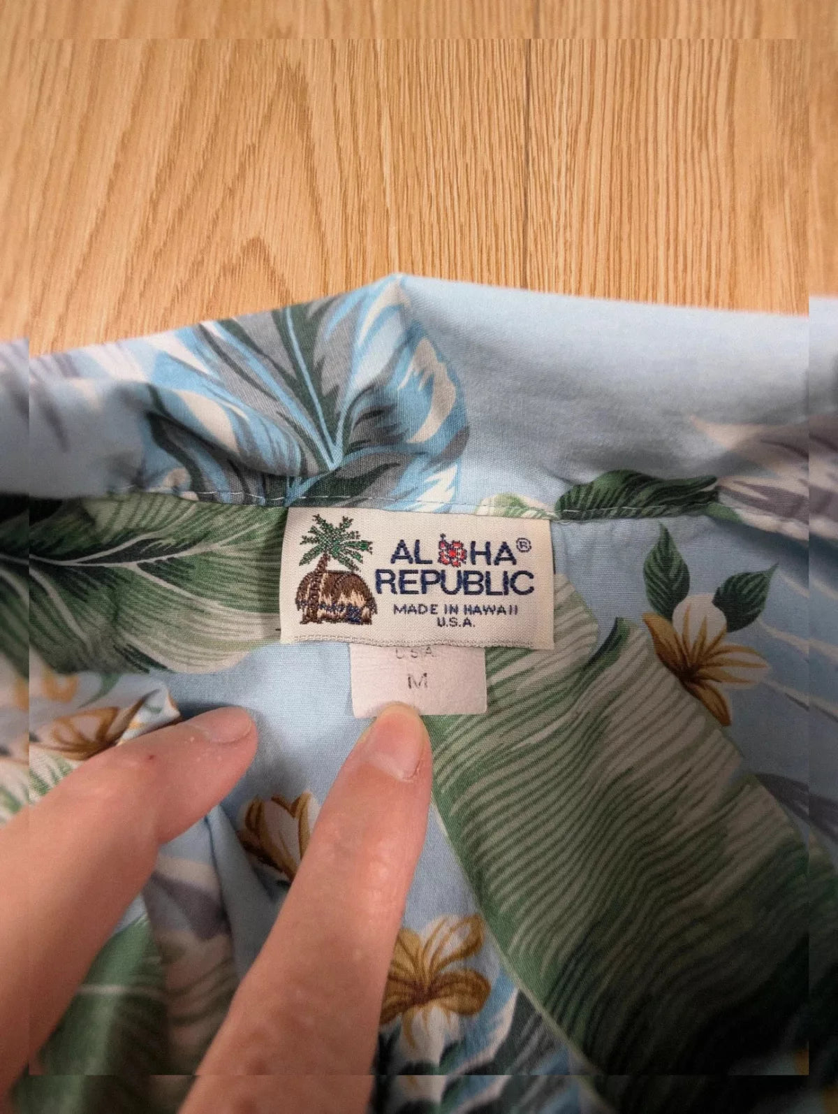 Chemise Aloha Republic vintage sans manches motif tropical M