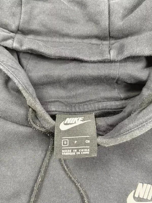 Sweat Nike noir à capuche coton années 2010 taille S