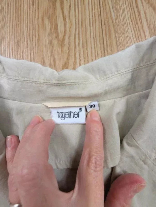 Veste saharienne Together beige 4 poches ceinturée M