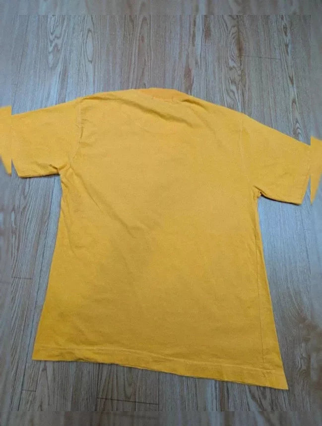 T-shirt Cacharel vintage jaune coton col rond unisexe M