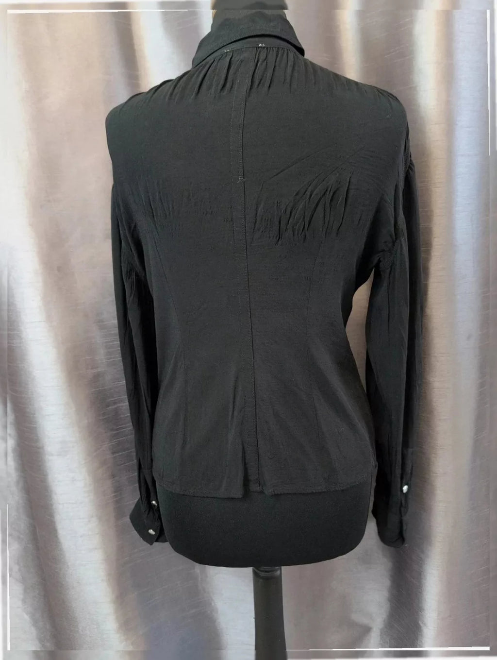 Chemise Versace Sport vintage 00s noire brodée M/42