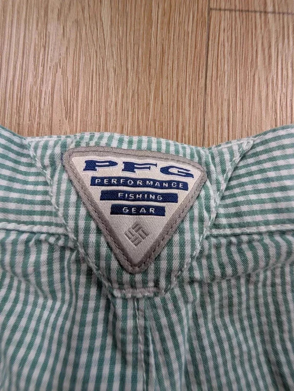 Short Columbia PFG vichy vert seersucker coton 42