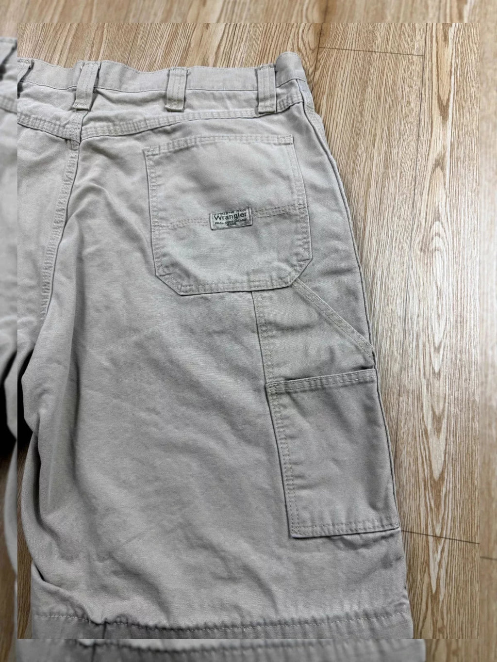 Short Wrangler carpenter beige coton vintage XXL