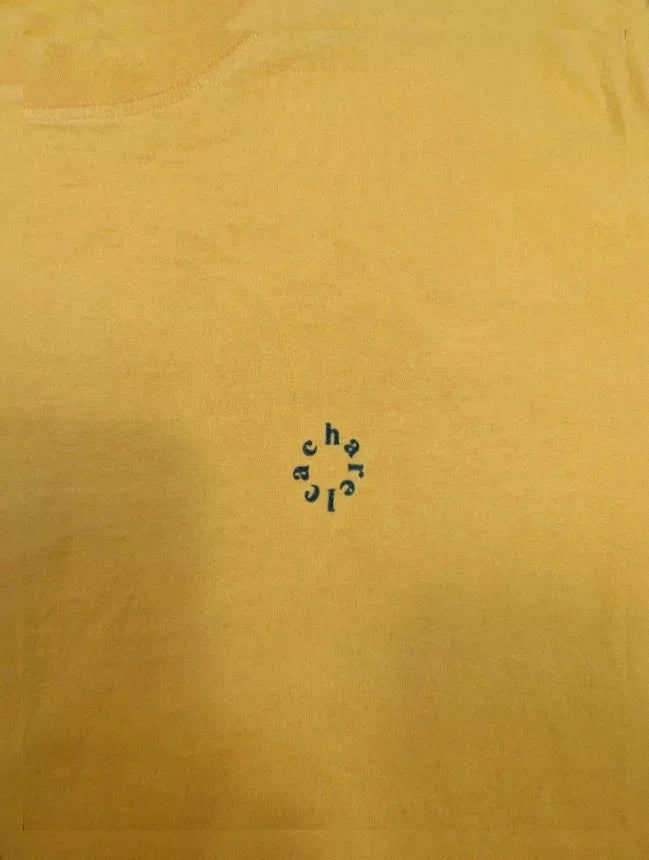T-shirt Cacharel vintage jaune coton col rond unisexe M