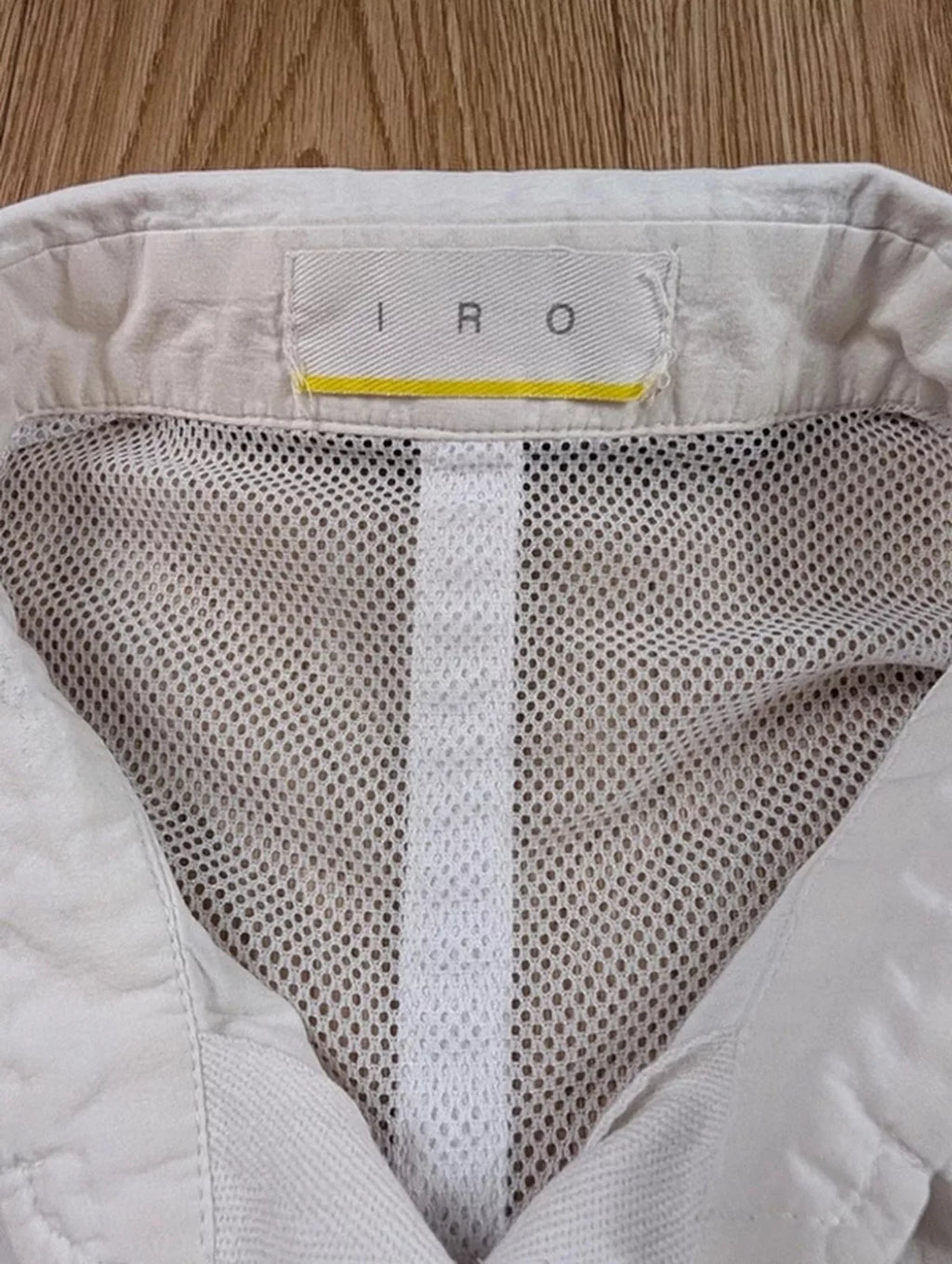 Chemise IRO popeline blanche dos résille technique T38