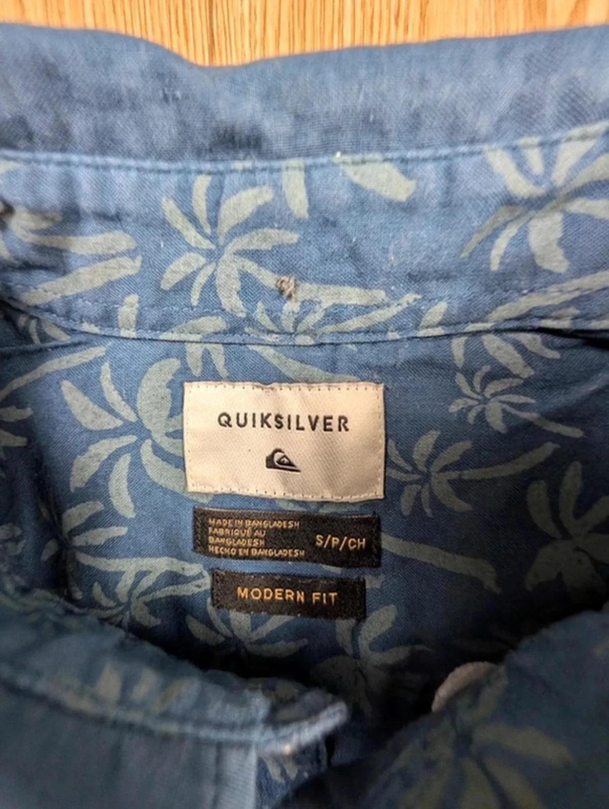 Chemise Quiksilver Modern Fit bleu pétrole coton S