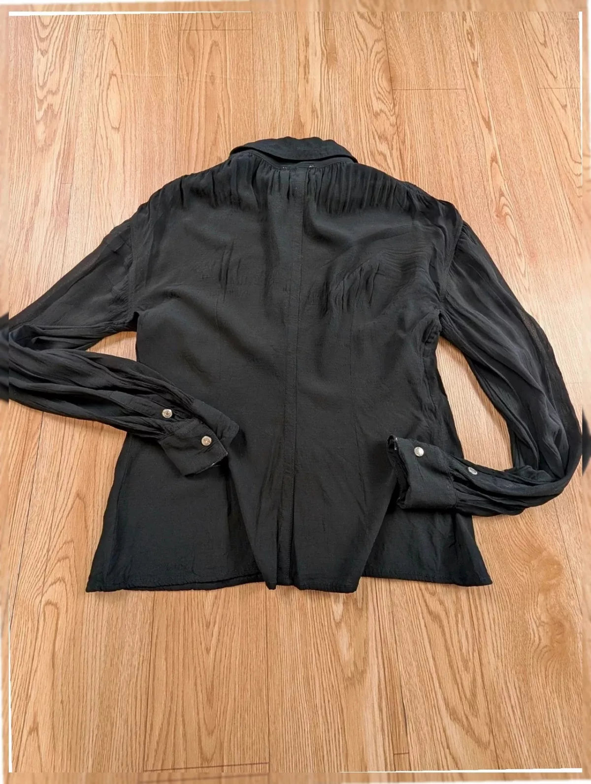 Chemise Versace Sport vintage 00s noire brodée M/42