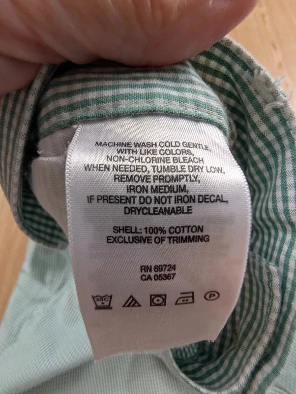 Short Columbia PFG vichy vert seersucker coton 42
