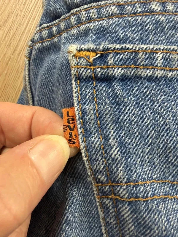 Short Levi's Orange Tab vintage 90s denim bleu W34
