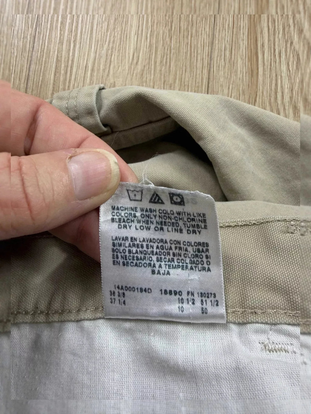 Short Wrangler carpenter beige coton vintage XXL