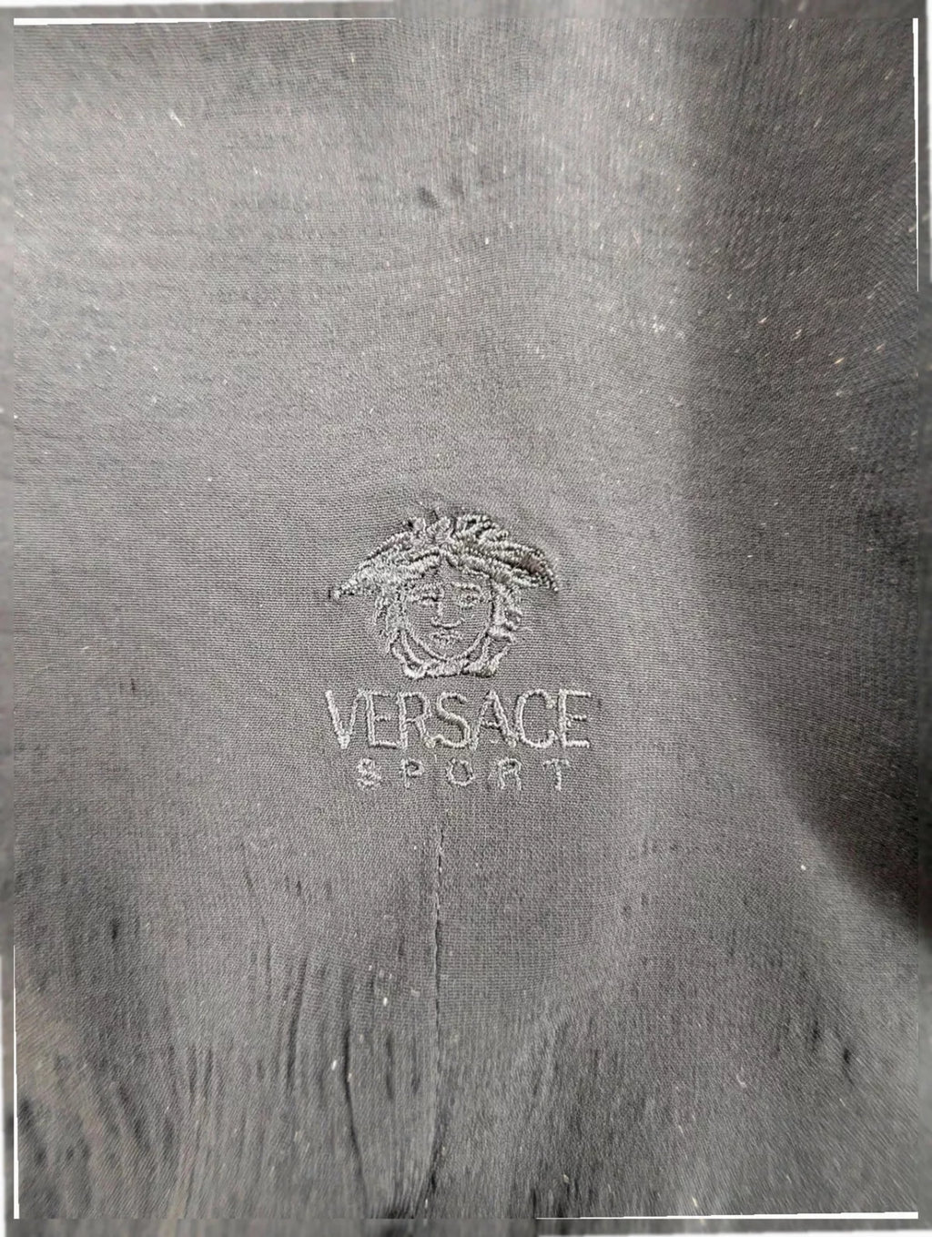 Chemise Versace Sport vintage 00s noire brodée M/42