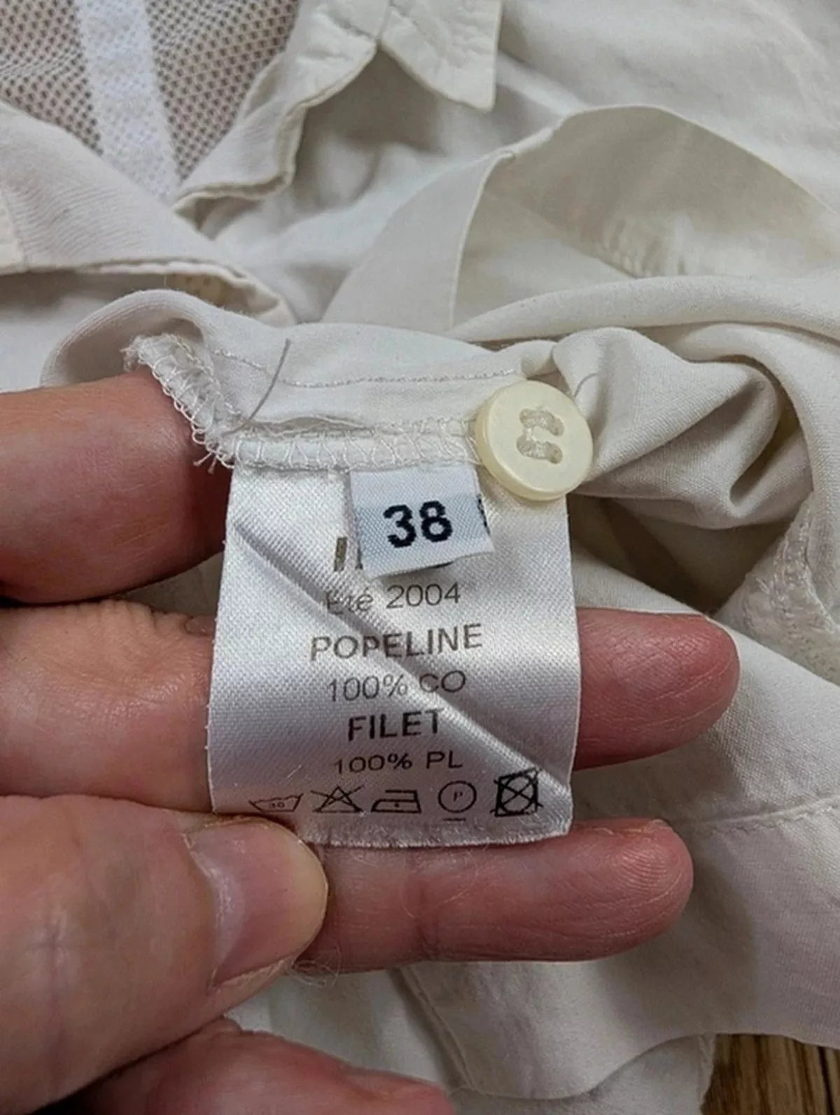 Chemise IRO popeline blanche dos résille technique T38