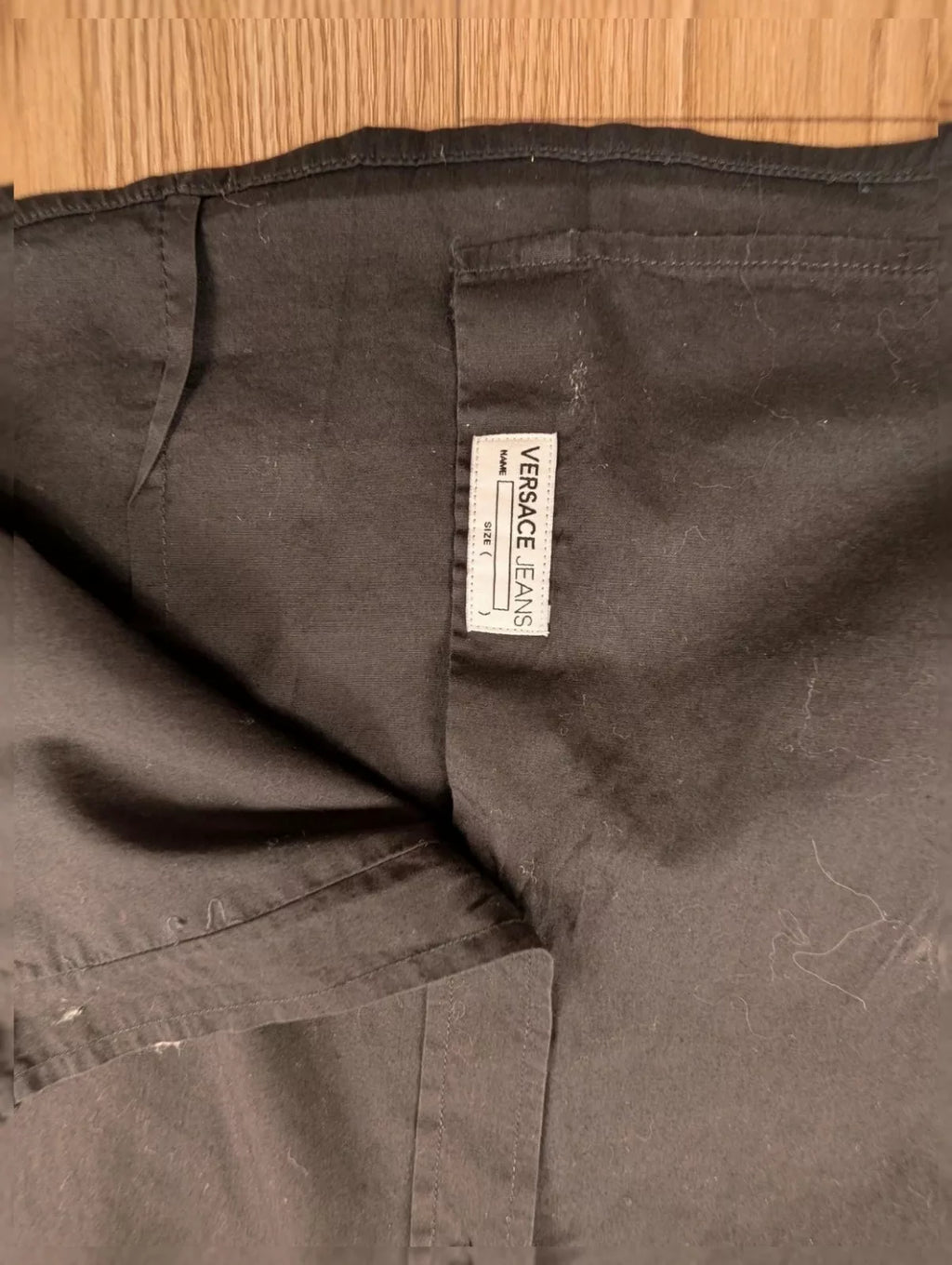 Chemise Versace Jeans noire logo strass Y2K années 2000 M