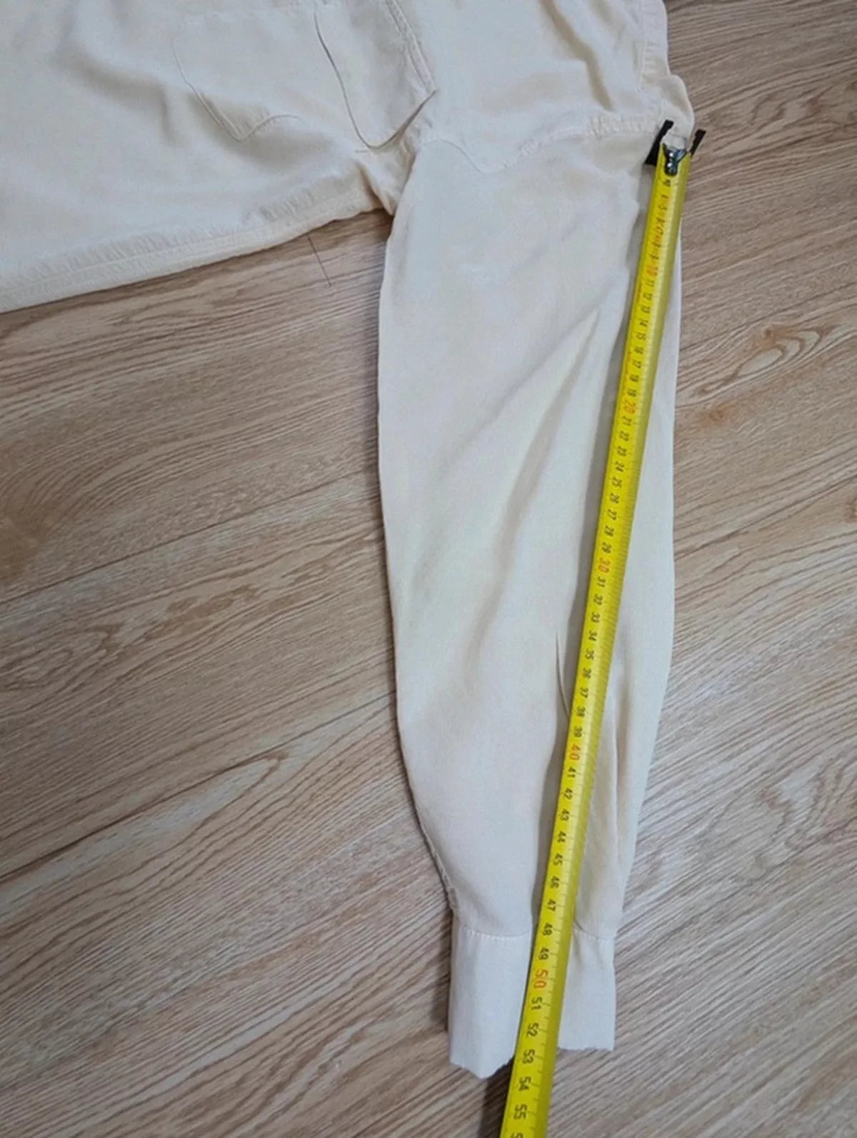 Chemise La Soie vintage 70s crème double poche M