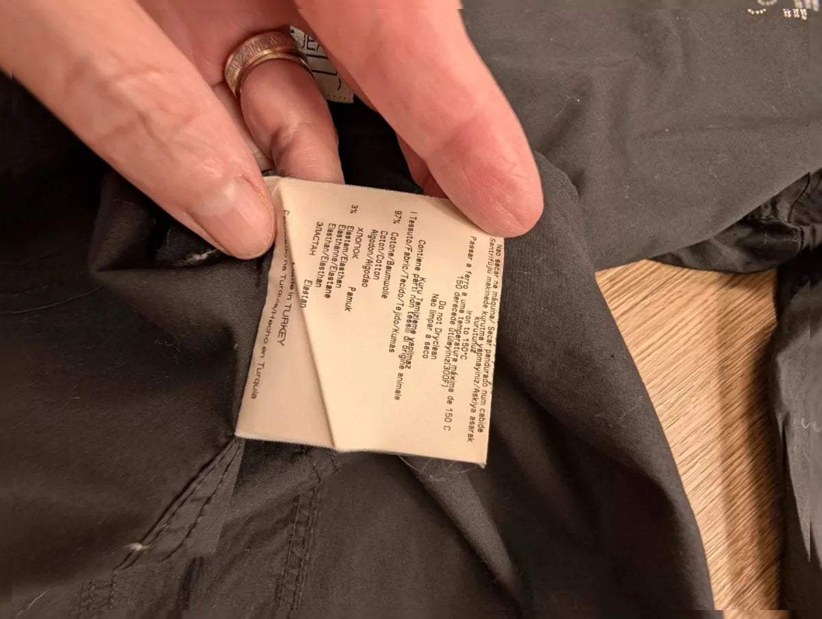 Chemise Versace Jeans noire logo strass Y2K années 2000 M