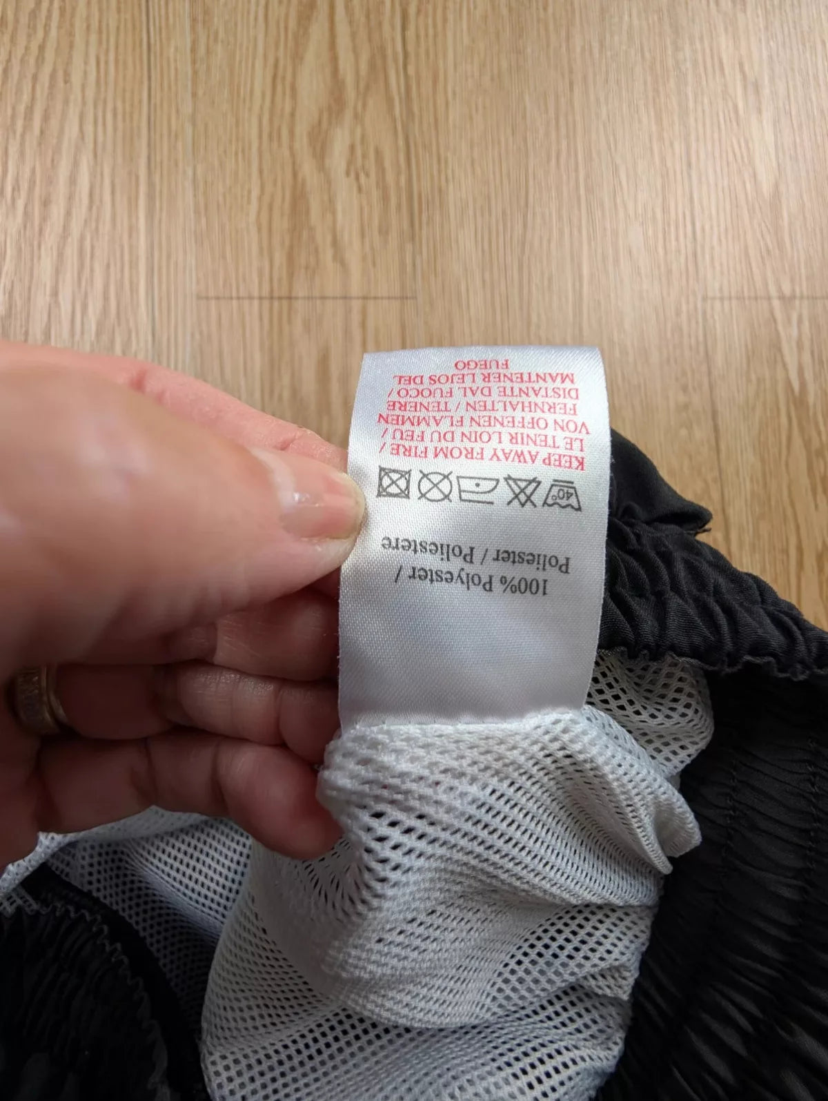 Pantalon Umbro vintage 90s shell noir zip latéral L