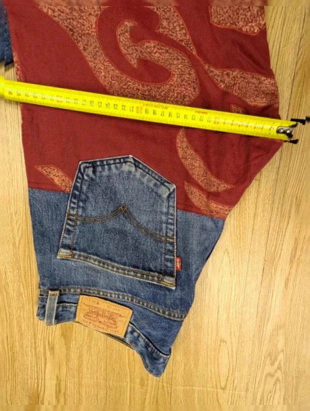 Jean Levi's 517 bootcut reworké patchwork vintage 90s W36