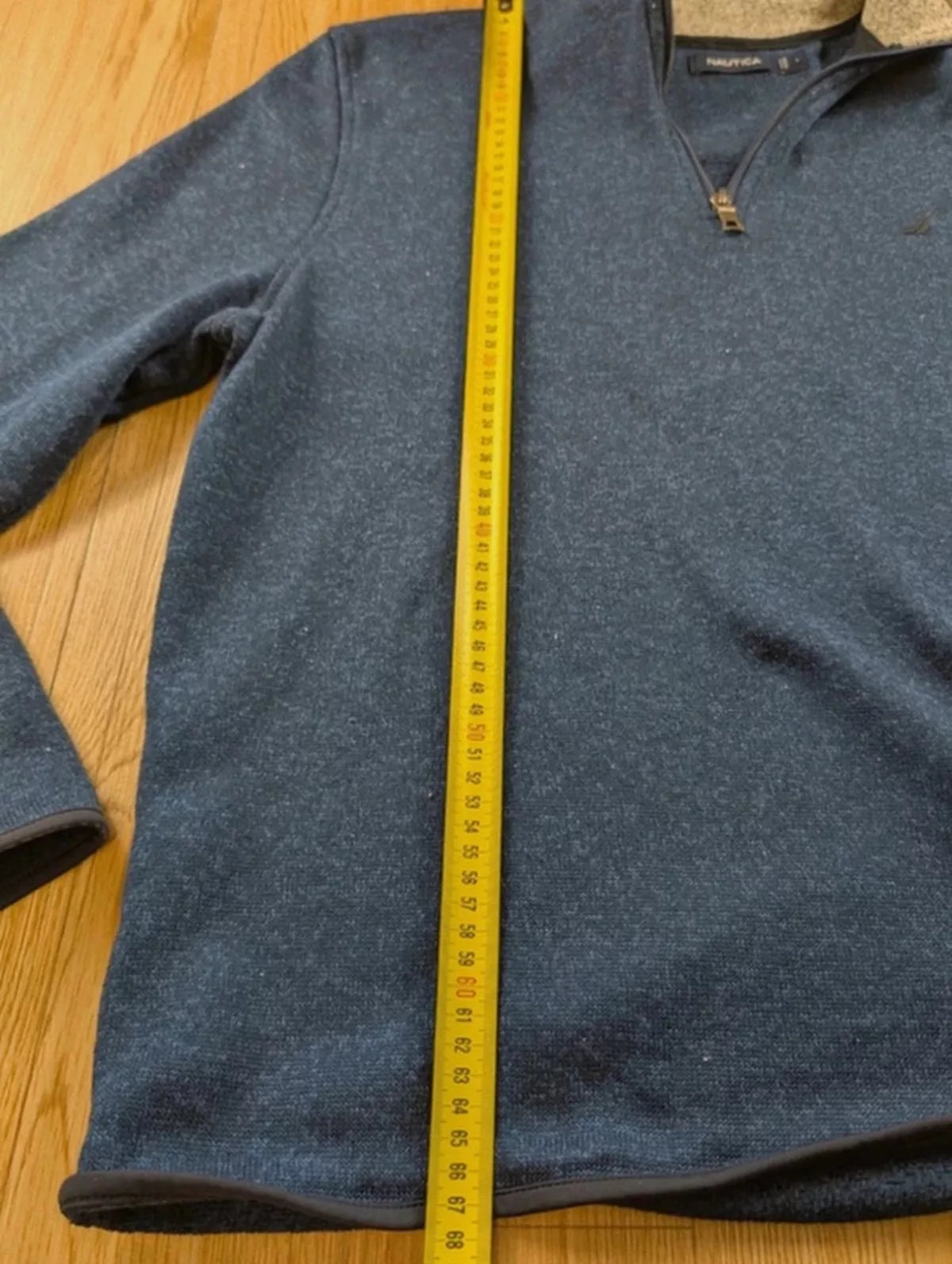 Polaire Nautica col zippé bleu marine preppy L