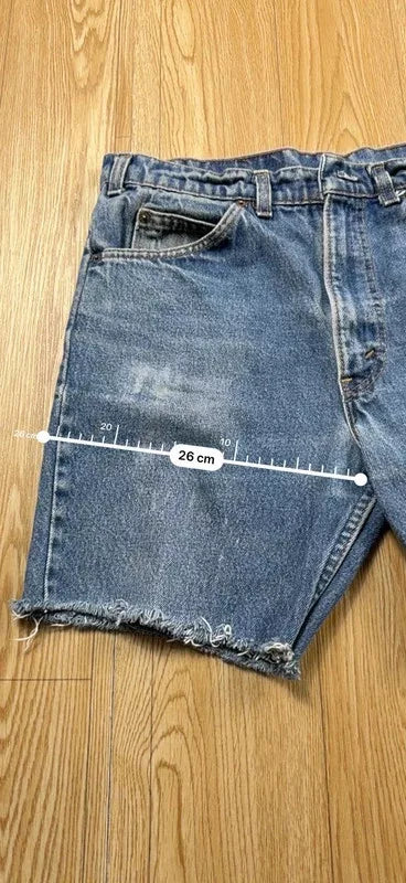 Short Levi's Orange Tab vintage 90s denim bleu W34