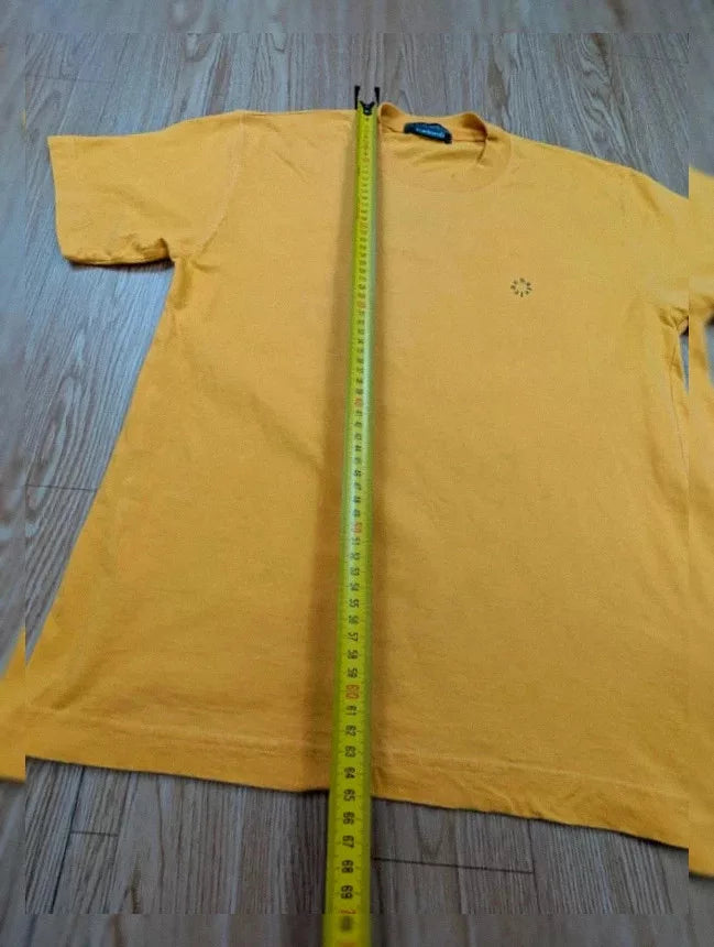 T-shirt Cacharel vintage jaune coton col rond unisexe M