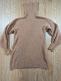 Pull col roulé Baby Alpaga beige camel oversize L