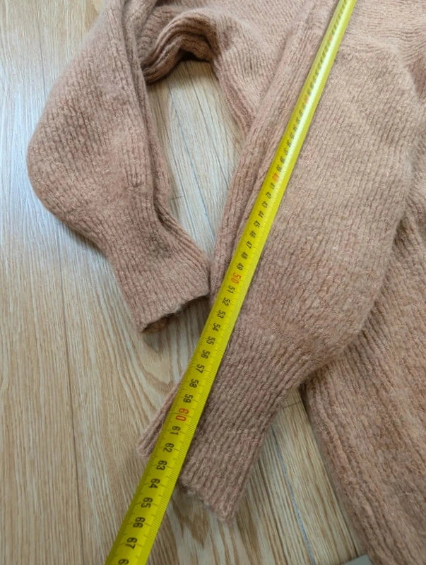 Pull col roulé Baby Alpaga beige camel oversize L