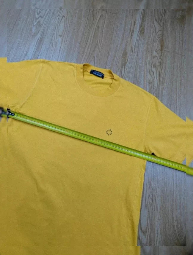 T-shirt Cacharel vintage jaune coton col rond unisexe M