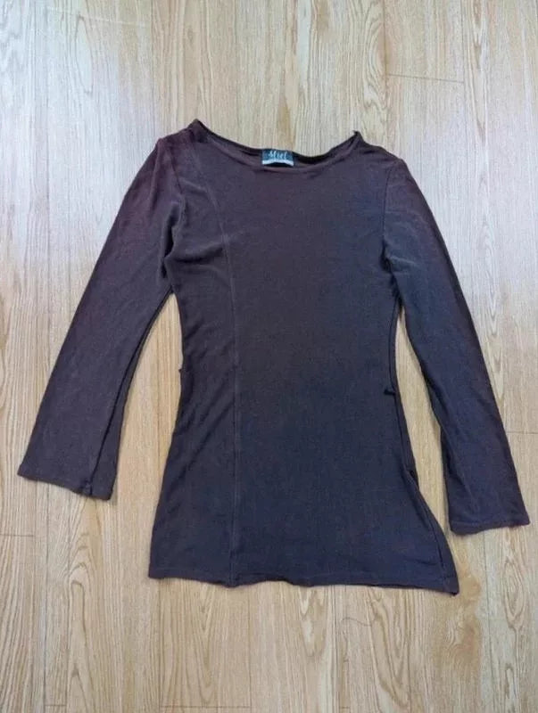 Lot 2 tuniques longues Miel Paris camel bordeaux T.unique