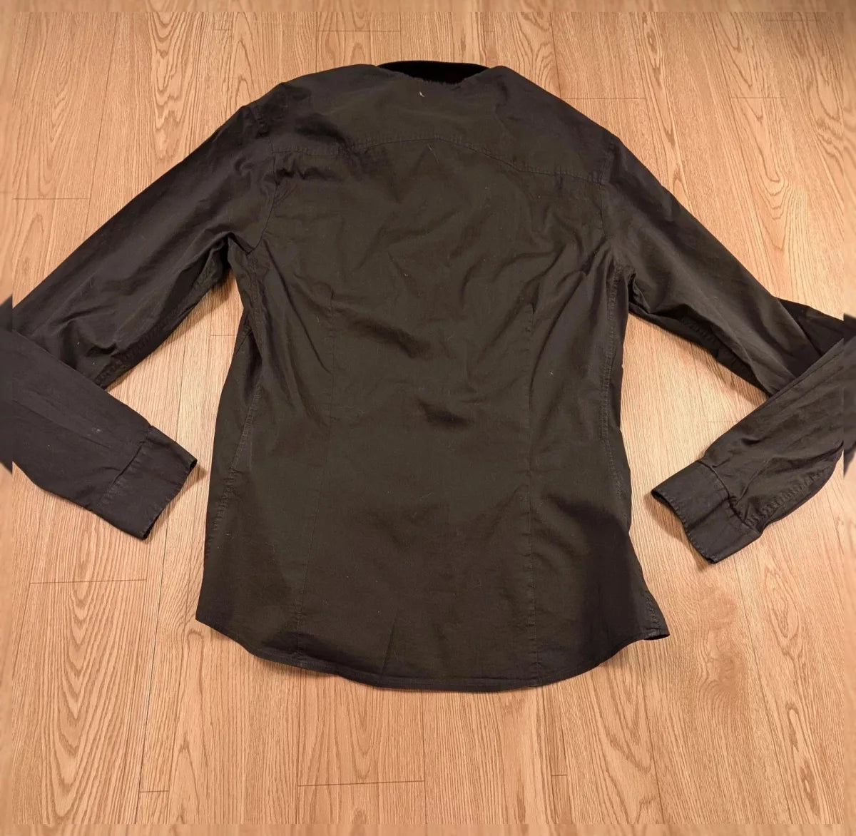 Chemise Versace Jeans noire logo strass Y2K années 2000 M