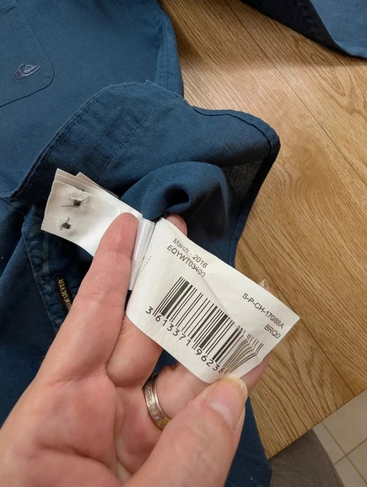 Chemise Quiksilver Modern Fit bleu pétrole coton S