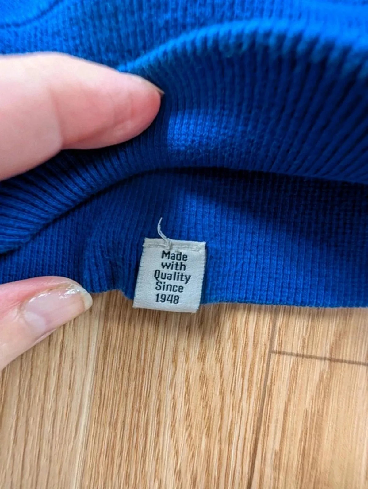 Veste zippée Puma bicolore bleu gris capuche intérieur L