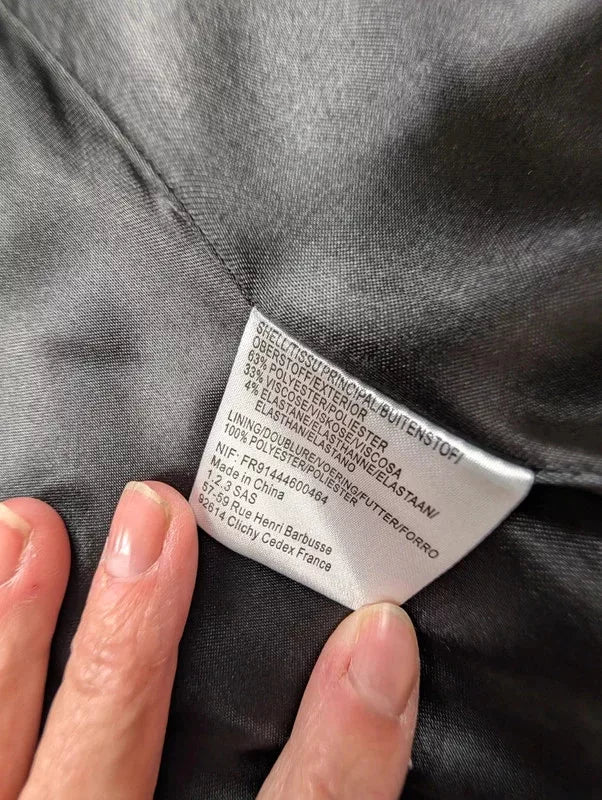 Veste 1.2.3 Paris noire col strass cabochons années 2000 44