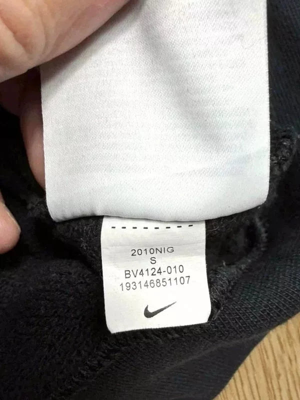 Sweat Nike noir à capuche coton années 2010 taille S