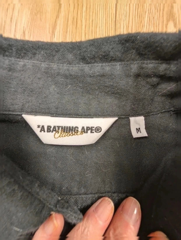 Chemise A Bathing Ape BAPE noir workwear vintage taille M