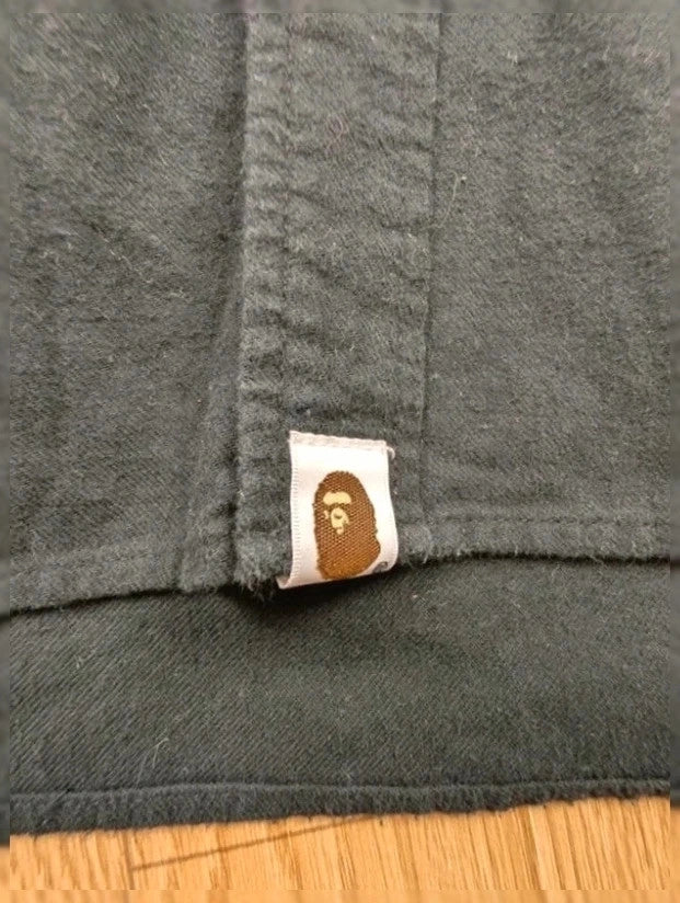 Chemise A Bathing Ape BAPE noir workwear vintage taille M