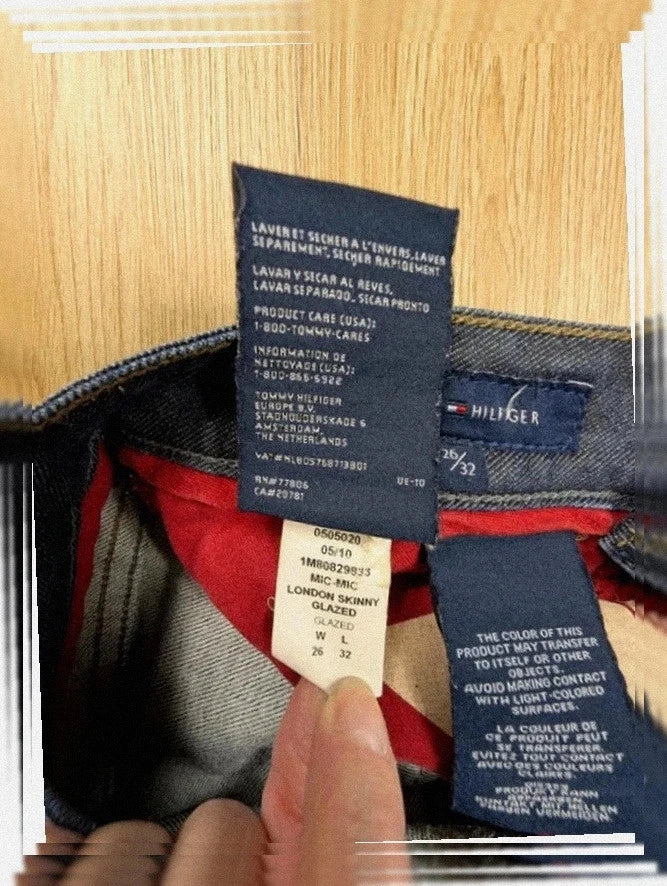 Jean Tommy Hilfiger London Skinny bleu délavé taille 26/32