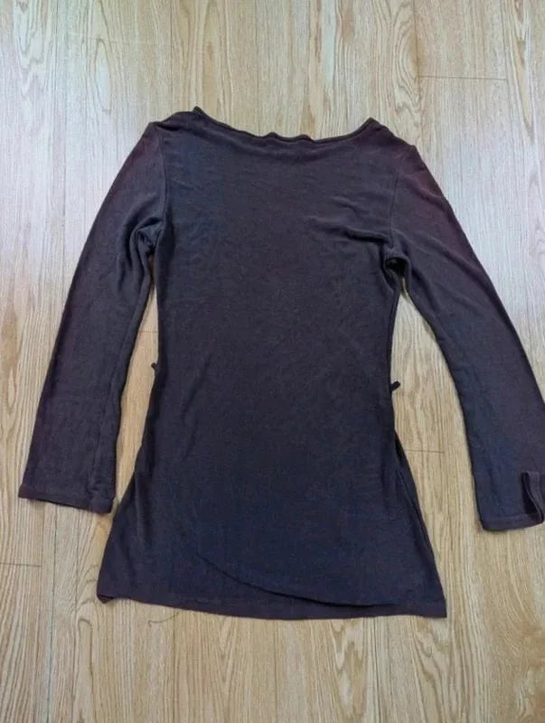 Lot 2 tuniques longues Miel Paris camel bordeaux T.unique