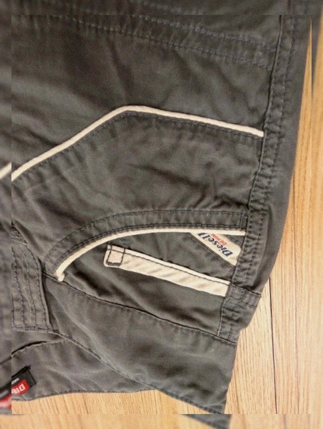 Pantalon Diesel bootcut gris taille basse Y2K T34